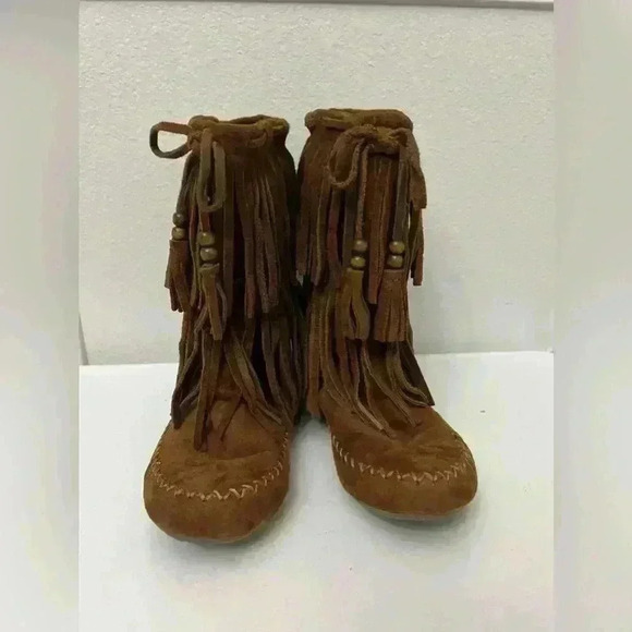 Mossimo Suede Leather Mid Calf Moccasin Boots - Picture 8 of 8